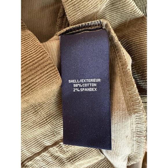 7 For All Mankind Olive Green Corduroy Zip Front Long Sleeve Coat Size 6 - Picture 7 of 8